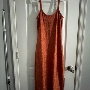 Rust Orange Sleeveless Dress